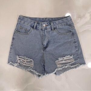 Distressed Denim Women Shorts
